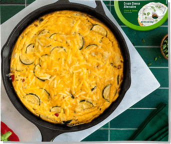 Chive & Zucchini Frittata Recipe with Lactose Free Cheese